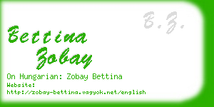 bettina zobay business card